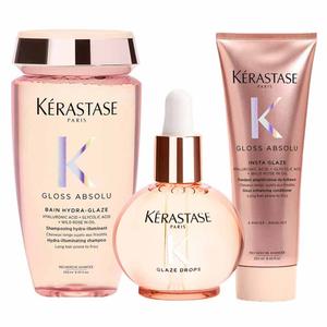 Kérastase Gloss Absolu Glaze Kit  Shampoo + Condicionador + Óleo Capilar