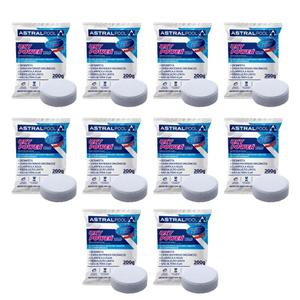 Kit 10 Cloro Para Piscina Tablete / Pastilha 200g Desinfeta E Oxida 200g