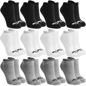 Kit 12 Pares Meias Cano Curto Soquete Algodão Sport Academia Cor:Todas PretasTamanho:G - 39 a 43