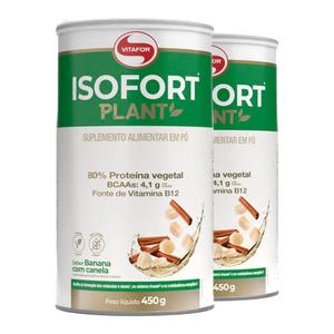 Kit 2 Isofort Plant Vitafor 450g Banana com Canela
