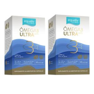 Kit 2 Ômega 3 Ultra Caps 1000mg  Concentrado 60 Capsulas Equaliv