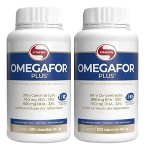 Kit 2 Omegafor Plus EPA e DHA Ultra Concentração 120 Cáps Vitafor