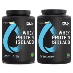 Kit 2 Whey Protein Isolado BCAAs Todos Sabores 900g Dux Nutrition