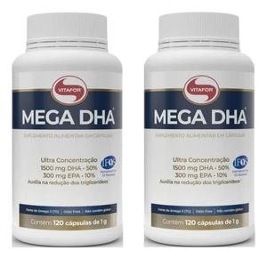 Kit 2x Mega DHA 1500mg 120 Caps Vitafor