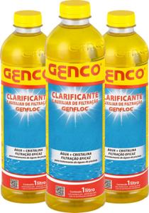 Kit 3 Clarificante E Auxilitar De Filtração Genfloc Piscinas