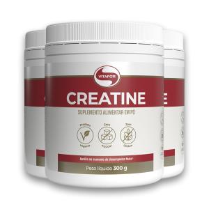 Kit 3 Creatina Monohidratada Creatine Vitafor 300g