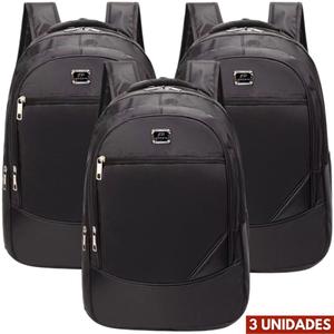Kit 3 Mochilas Resistentes impermeáveis Unissex Masculina Feminina