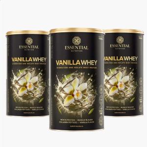 Kit 3 Vanilla Whey Protein 900g - Essential Nutrition