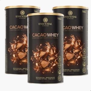 Kit 3 Whey Protein Cacau - 900g - Essential Nutrition