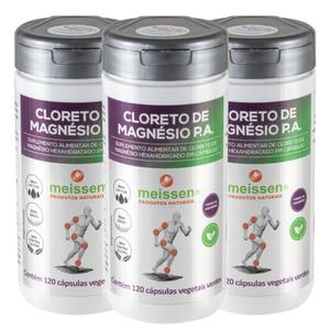 Kit 3x Cloreto Magnesio PA 120 Capsulas - Meissen