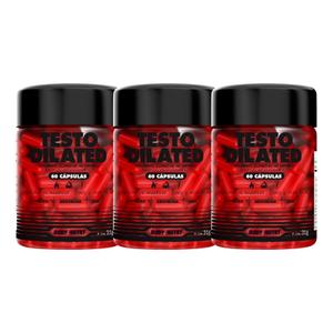 Kit 3x Testo Dilated Body Nutry, pote 60 cápsulas cada