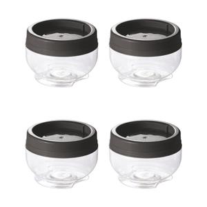 Kit 4 Potes Gire e Trave Organizadores Empilháveis com Rosca 155ml Plasútil para Temperos objetos