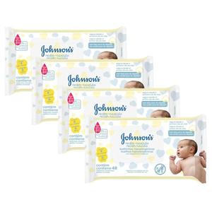 Kit 4 Toalhinhas Johnson's Baby Recém-Nascido S/Fragrância c/48