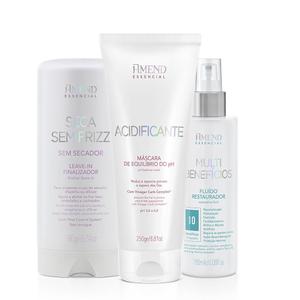 Kit Acidificante Seca Sem Frizz Fluído Multibenefícios  Amend Essencial