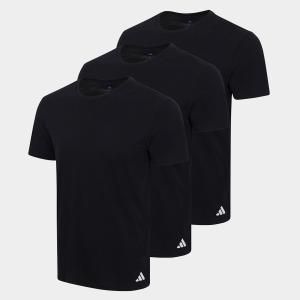 Kit Camiseta Adidas Básicas 3 Peças Masculino