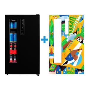Kit Cervejeira Preta Frost Free 82 Litros + Ímã Personalizado Midea