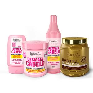 Kit Desmaia Cabelo com Banho de Verniz Forever Liss