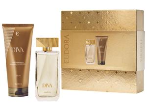 Kit Eudora Loção Desodorante Corporal 200ml e Deo Colônia 100ml Diva