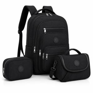 Kit Mochila Bolsa Escolar Grande Reforçada + Lancheira Térmica + Estojo Box Jumbo Menina Menino Infantil Juvenil Unissex