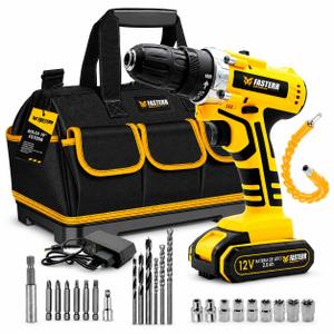 Kit Parafusadeira Furadeira 12V Com 1 Bateria com Bolsa de Ferramentas
