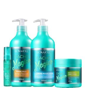 Lowell Cacho Magico Shampoo 500g Creme 500g Mascara 450g e Oleo 60ml