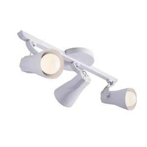 Luminária de Teto Spot Trilho Triplo Direcionável Octa 3 Lâmpadas Praia Litoral E27 Bivolt