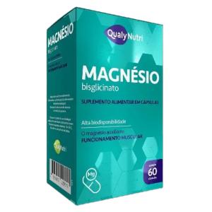 Magnésio Bisglicinato Quelato Com Vitamina B6 QualyNutri 60 Cápsulas
