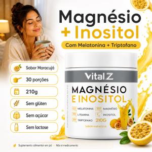 Magnésio e Inositol  Sabor Maracujá
