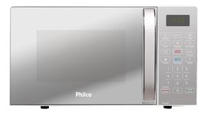 Microondas Philco 20L Limpa Fácil Espelhado Branco PMO23EB 220V