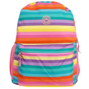 Mochila De Costas Feminina Juvenil Colorida Com Pompom