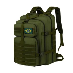 Mochila Tática Militar 50L Impermeável Super Reforçada para Camping / Verde