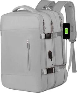 Mochila Viagem Impermeável Expansivel Grande Bagagem De Mão Low Cost 40 Litros CINZA