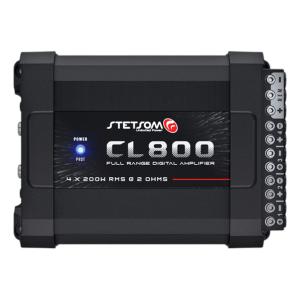 Módulo Stetsom Amplificador Combat CL800.4 800W RMS 2 Ohms 4 Canais Full Range RCA Bridge Preto Som Automotivo