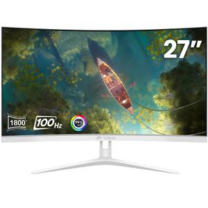 Monitor CRUA branco curvo de 27 polegadas Full HD 100 Hz 99% sRGB