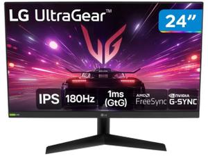 Monitor Gamer LG 24" UltraGear Full HD IPS 180Hz 1Ms HDMI DisplayPort FreeSync 24GS60F-B Bivolt