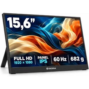 Monitor Portátil 15.6 Polegadas Full HD IPS 60Hz USB C 1080p Produtividade P/Notebook Celular PS5