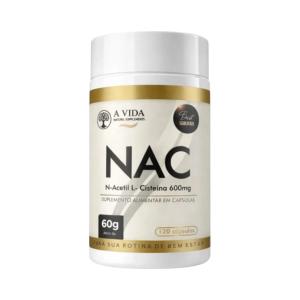 Nac 120 capsulas 600 mg A Vida Natural Supplements
