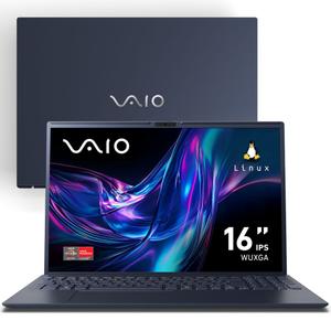 Notebook VAIO FE16 AMD Ryzen 5-5625U Linux 8GB RAM 256GB SSD 16" IPS WUXGA Antirreflexo - Cinza Grafite