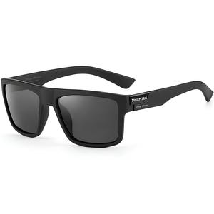 Óculos de Sol Masculino Preto Escuro Lente Com Proteção UV400 Filtro Polarizado Visão Confortável Design Moderno Rostos Finos Village Heaven 1035