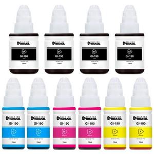Pack 10 Recarga de Tintas Gi-190 compatível canon G3102, G3110, G3111, G4100, G4110, G4111