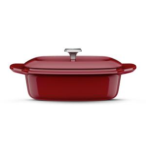 Panela de Ferro Fundido Esmaltado Oval Electrolux Expert 27cm Vermelha