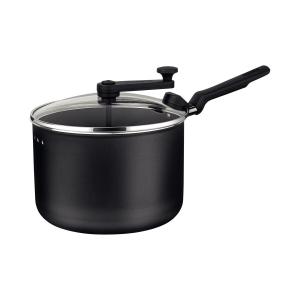 Panela Pipoqueira Grafite Tramontina Antiaderente de Alumínio com Tampa de Vidro 3,5L 20cm Loreto