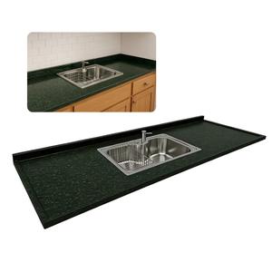 Pia de Cozinha Granito Verde Ubatuba 120cm Com Cuba Gourmet