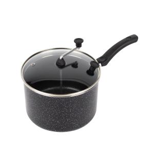 Pipoqueira Antiaderente com Tampa de Vidro 20Cm 4L Preto Nacional