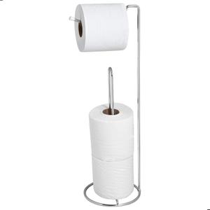 Porta Papel Higiênico Cromado De Chão Para Banheiro SF.ARM