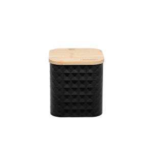 Pote Tramontina para Armazenar Alimentos em Aço Carbono com Tampa de Bambu 1,4 L