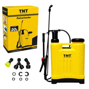 Pulverizador Costal Agrícola 20 Litros TNT com 3 Bicos e Jogo de Reparos