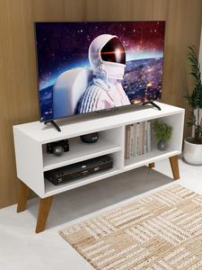 Rack 100% MDF 15mm para TV até 50 Polegadas Pé Retrô Sala Quarto Escritório Estante Aparador Bancada Lumberg