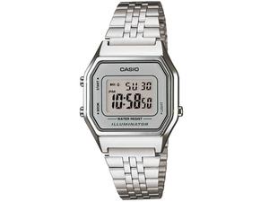 Relógio Feminino Casio Feminino Digital Prata Vintage LA680WA-7DF