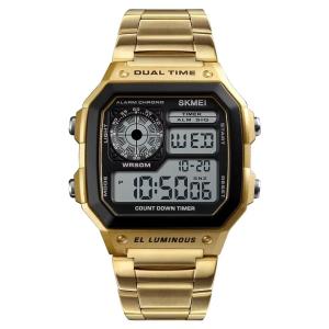 Relógio Masculino Digital Skmei 1335 Resistente à água 5 ATM Preto e Branco Caixa em Resina